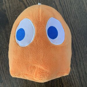 Pac Man Ghost Plush 8 inch Toy Factory Brand Orange Color‎